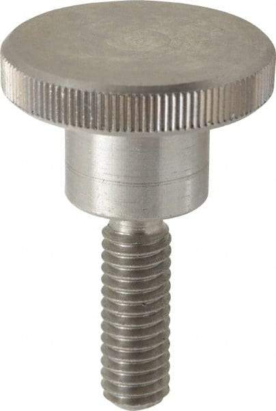 KIPP - 30mm Head, Knurled Knob - Threaded Stem, Stainless Steel - Americas Industrial Supply