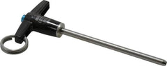 Jergens - 3/16" Diam, 3" Usable Length, T Handle, Push Button Quick Release Pin - 4-1/2" Overall Length, Grade 17-4 Stainless Steel, Passivated Finish - Americas Industrial Supply
