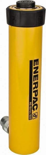 Enerpac - 15 Ton, 8" Stroke, 25.13 Cu In Oil Capacity, Portable Hydraulic Single Acting Cylinder - 3.14 Sq In Effective Area, 12.69" Lowered Ht., 20.69" Max Ht., 2" Cyl Bore Diam, 1.625" Plunger Rod Diam, 10,000 Max psi - Americas Industrial Supply