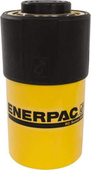 Enerpac - 25 Ton, 2" Stroke, 10.31 Cu In Oil Capacity, Portable Hydraulic Single Acting Cylinder - 5.16 Sq In Effective Area, 6.5" Lowered Ht., 8.5" Max Ht., 2.56" Cyl Bore Diam, 2.25" Plunger Rod Diam, 10,000 Max psi - Americas Industrial Supply