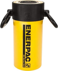 Enerpac - 50 Ton, 6.25" Stroke, 69.03 Cu In Oil Capacity, Portable Hydraulic Single Acting Cylinder - 11.04 Sq In Effective Area, 11.13" Lowered Ht., 17.38" Max Ht., 3.75" Cyl Bore Diam, 3.125" Plunger Rod Diam, 10,000 Max psi - Americas Industrial Supply