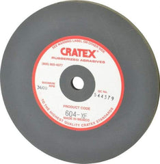 Cratex - 6" Diam x 1/2" Hole x 1/4" Thick, Surface Grinding Wheel - Silicon Carbide, Extra Fine Grade, 3,600 Max RPM, Rubber Bond, No Recess - Americas Industrial Supply
