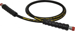 Enerpac - 1/4" Inside Diam x 3/8 NPT 6' Hydraulic Pump Hose - 10,000 psi, 3/8 NPTF Male Opposite End, Rubber - Americas Industrial Supply