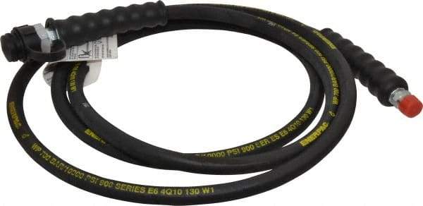 Enerpac - 1/4" Inside Diam x 3/8 NPT 10' Hydraulic Pump Hose - 10,000 psi, CH-604 Opposite End, Rubber - Americas Industrial Supply