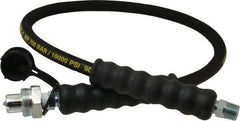 Enerpac - 1/4" Inside Diam x 3/8 NPT 3' Hydraulic Pump Hose - 10,000 psi, CH-604 Opposite End, Rubber - Americas Industrial Supply