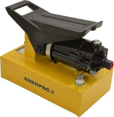 Enerpac - 10,000 psi Air-Hydraulic Pump & Jack - 80 Cu In Oil Capacity, Use with Single Acting Cylinders, Advance, Hold & Retract - Americas Industrial Supply