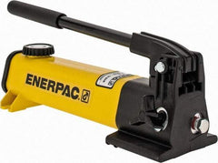 Enerpac - 1/2" Piston Stroke, 3/8" Diam, 0.055" Cu In per Stroke, 20 Cu In Reservoir Capacity, Manual Hydraulic Pump - 10,000 psi, 72 Lbs. Max Handle Effort - Americas Industrial Supply