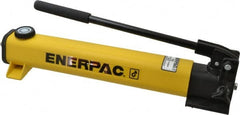 Enerpac - 1/2" Piston Stroke, 3/4" Diam, 0.221, 0.055" Cu In per Stroke, 55 Cu In Reservoir Capacity, Manual Hydraulic Pump - 10,000 psi, 63 Lbs. Max Handle Effort - Americas Industrial Supply