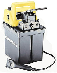 Enerpac - 10,000 psi Electric Hydraulic Pump & Jack - 0.5 Gal Oil Capacity, 4-Way, 3 Position Valve, Use with Double Acting Cylinders, Advance, Hold & Retract - Americas Industrial Supply