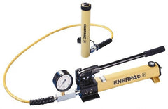 Enerpac - Manual Pump & Cylinder Sets; Load Capacity (Ton): 25 ; Includes: 2-Speed Pump; 6' Hose; Calibrated Gauge w/Gauge Adaptor; Cylinder ; Cylinder Number: RC-252 ; Pump Number: P-392 - Exact Industrial Supply