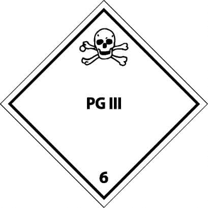 NMC - PG III Shipping Label - 4" High x 4" Wide - Americas Industrial Supply