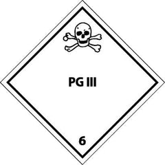 NMC - PG III Shipping Label - 4" High x 4" Wide - Americas Industrial Supply