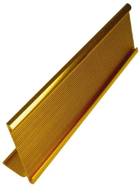 NMC - 2 Inch Compatible Sign Wide, Aluminum Desk Plate Sign Holder - Gold, 8 Inch Width x 8 Inch Holder Height - Americas Industrial Supply