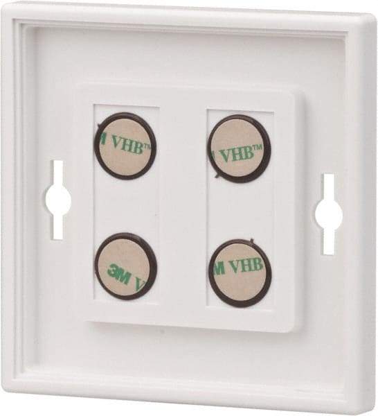 NMC - 4 Inch Wide x 4 Inch High Sign Compatibility, Plastic Square Sign Frame - White - Americas Industrial Supply