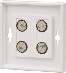 NMC - 4 Inch Wide x 4 Inch High Sign Compatibility, Plastic Square Sign Frame - White - Americas Industrial Supply