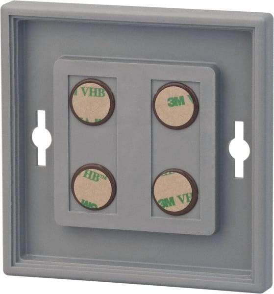 NMC - 4 Inch Wide x 4 Inch High Sign Compatibility, Plastic Square Sign Frame - Gray - Americas Industrial Supply