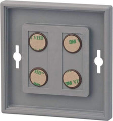 NMC - 4 Inch Wide x 4 Inch High Sign Compatibility, Plastic Square Sign Frame - Gray - Americas Industrial Supply