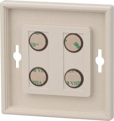 NMC - 4 Inch Wide x 4 Inch High Sign Compatibility, Plastic Square Sign Frame - Almond - Americas Industrial Supply