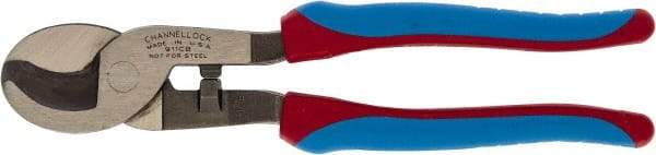 Channellock - 9" OAL, Cable Cutter - Oval/Curved Head, TPR-Rubber Overmold Handle - Americas Industrial Supply