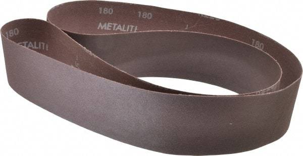Norton - 2-1/2" Wide x 60" OAL, 180 Grit, Aluminum Oxide Abrasive Belt - Aluminum Oxide, Very Fine, Coated, X Weighted Cloth Backing, Series R228 - Americas Industrial Supply