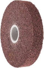 3M - 6" Diam, 1" Face Width, 1-1/4" Center Hole, Medium Grade, Aluminum Oxide Deburring Wheel - Convolute, Medium Density 5 Grade, 6,000 RPM - Americas Industrial Supply