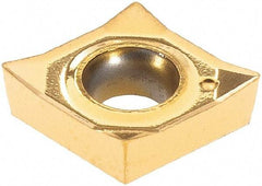 Value Collection - CCGT21.50.5 FP Grade PVD1 Cermet Turning Insert - 80° Diamond, 1/4" Inscr Circle, 3/32" Thick, 0.008" Corner Radius - Americas Industrial Supply