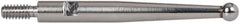 INTERAPID - 0.08" Ball Diam, Steel, Ball Test Indicator Contact Point - 13/16" Contact Point Length, Use with Brown & Sharpe 310-3, 311-3, 310-b-3, 311-bn-3, 312-3 & 312-4 INTERAPID 312 Dial Test Indicators - Americas Industrial Supply