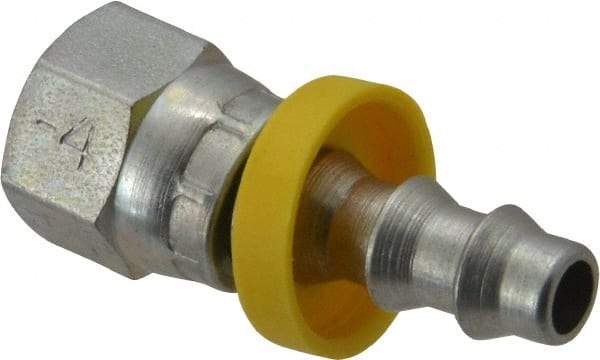 Parker - 7/16-20 JIC Hydraulic Hose Fitting - -4 Hose Size, 1/4" Hose Diam - Americas Industrial Supply