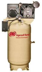 Ingersoll-Rand - 7.5 hp, 80 Gal Stationary Electric Vertical Air Compressor - Single Phase, 175 Max psi, 24 CFM, 230 Volt - Americas Industrial Supply