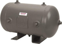 Made in USA - 9.8 Gallon, 200 Max psi Universal Horizontal Tank - 3/4" Inlet, 23" Tank Length x 12" Tank Diam - Americas Industrial Supply