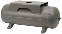 Made in USA - 10 Gallon, 200 Max psi Horizontal Tank with Plate - 30" Tank Length x 10" Tank Diam - Americas Industrial Supply