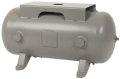 Made in USA - 20 Gallon, 200 Max psi Horizontal Tank with Plate - 1-1/2" Inlet, 33" Tank Length x 14" Tank Diam - Americas Industrial Supply