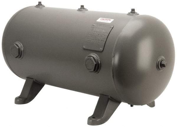 Made in USA - 20 Gallon, 200 Max psi Horizontal Tank - 1-1/2" Inlet, 33" Tank Length x 14" Tank Diam - Americas Industrial Supply
