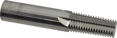 Scientific Cutting Tools - 1, 2 - 11-1/2 Thread, 3/4" Shank Diam, Bright Coating, Solid Carbide Straight Flute Thread Mill - 5 Flutes, 4" OAL, 1" Min Noml Diameter - Americas Industrial Supply