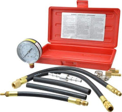 Value Collection - 12" Hose Length, 0 to 100 psi, Mechanical Automotive Fuel Injection Tester - 1 Lb Graduation, Steel - Americas Industrial Supply