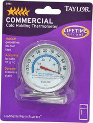 Taylor - Cooking & Refrigeration Thermometers Type: Refrigeration Thermometer Maximum Temperature (F): 80 - Americas Industrial Supply