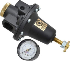 Coilhose Pneumatics - 1 NPT Port, 160 CFM, Cast Aluminum Heavy-Duty T-Handle Regulator - 0 to 200 psi Range, 250 Max psi Supply Pressure, 1/4" Gauge Port Thread, 5" Wide x 8-1/2" High - Americas Industrial Supply