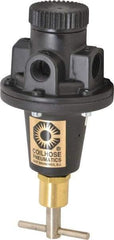 Coilhose Pneumatics - 3/8 NPT Port, 40 CFM, Cast Aluminum Tamper Proof Heavy-Duty T-Handle Regulator - 0 to 200 psi Range, 250 Max psi Supply Pressure, 1/4" Gauge Port Thread, 3" Wide x 5-1/2" High - Americas Industrial Supply