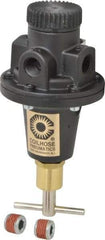 Coilhose Pneumatics - 1/4 NPT Port, 40 CFM, Cast Aluminum Tamper Proof Heavy-Duty T-Handle Regulator - 0 to 60 psi Range, 250 Max psi Supply Pressure, 1/4" Gauge Port Thread, 3" Wide x 5-1/2" High - Americas Industrial Supply