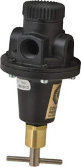 Coilhose Pneumatics - 3/8 NPT Port, 40 CFM, Cast Aluminum Tamper Proof Heavy-Duty T-Handle Regulator - 0 to 60 psi Range, 250 Max psi Supply Pressure, 1/4" Gauge Port Thread, 3" Wide x 5-1/2" High - Americas Industrial Supply