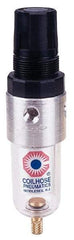 Coilhose Pneumatics - 1/4" NPT Port Miniature 1 Piece Filter/Regulator FRL Unit - Polycarbonate Bowl, 25 SCFM, 150 Max psi, 6" High, Manual Drain - Americas Industrial Supply