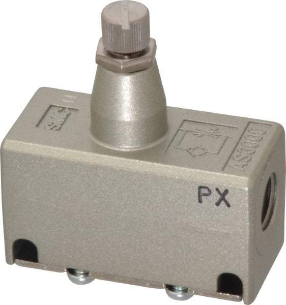 SMC PNEUMATICS - 1/4" Male NPT x 1/4" Female NPT Flow & Speed Control Valve - Inline Type - Americas Industrial Supply