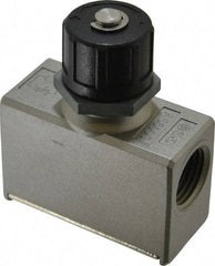 SMC PNEUMATICS - 1/2" Male NPT x 1/2" Female NPT Flow & Speed Control Valve - Inline Type - Americas Industrial Supply