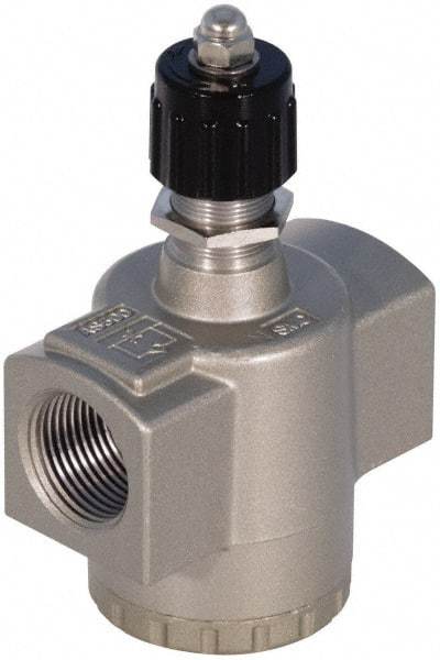 SMC PNEUMATICS - 1-1/2" Male NPT x 1-1/2" Female NPT Flow & Speed Control Valve - Inline Type - Americas Industrial Supply