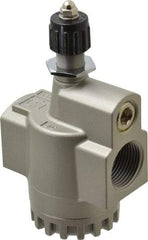 SMC PNEUMATICS - 1" Male NPT x 1" Female NPT Flow & Speed Control Valve - Inline Type - Americas Industrial Supply