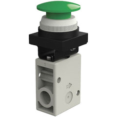 SMC PNEUMATICS - 1.00 CV Rate, 1/4" NPT Inlet Mechanical Valve - 2 Way, 2 Ports - Americas Industrial Supply