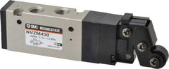 SMC PNEUMATICS - 0.55 CV Rate, 1/8" NPT Inlet Mechanical Valve - 4 Way, 5 Ports, Roller Lever - Americas Industrial Supply