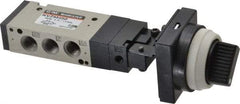 SMC PNEUMATICS - 0.55 CV Rate, 1/8" NPT Inlet Mechanical Valve - 4 Way, 5 Ports - Americas Industrial Supply