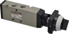 SMC PNEUMATICS - 1.00 CV Rate, 1/4" NPT Inlet Mechanical Valve - 4 Way, 5 Ports - Americas Industrial Supply