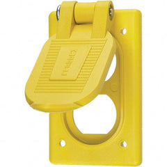 Hubbell Wiring Device-Kellems - Weatherproof Box Covers Cover Shape: Rectangle Number of Holes in Outlet: 1 - Americas Industrial Supply